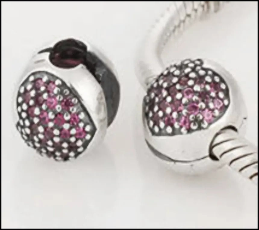 Onhand Best Seller Charm (s0259): Heart Pave Clip