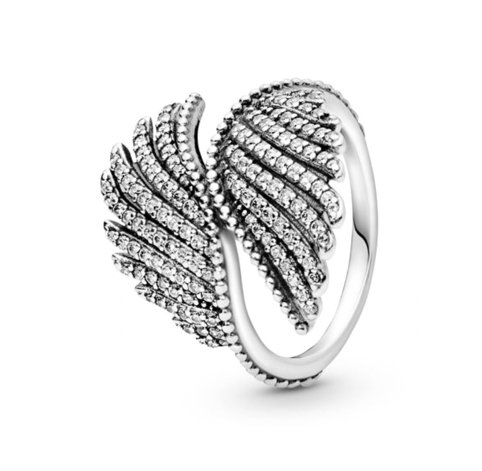 Onhand Best Seller Ring (R760-B): Phoenix feather ring in sterling silver Size 52mm Lucky Feng Shui