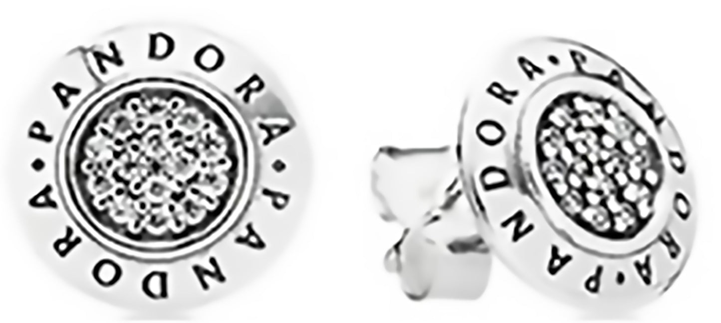 Onhand Best Seller (e567): Silver Signature Earring with Clear Cz