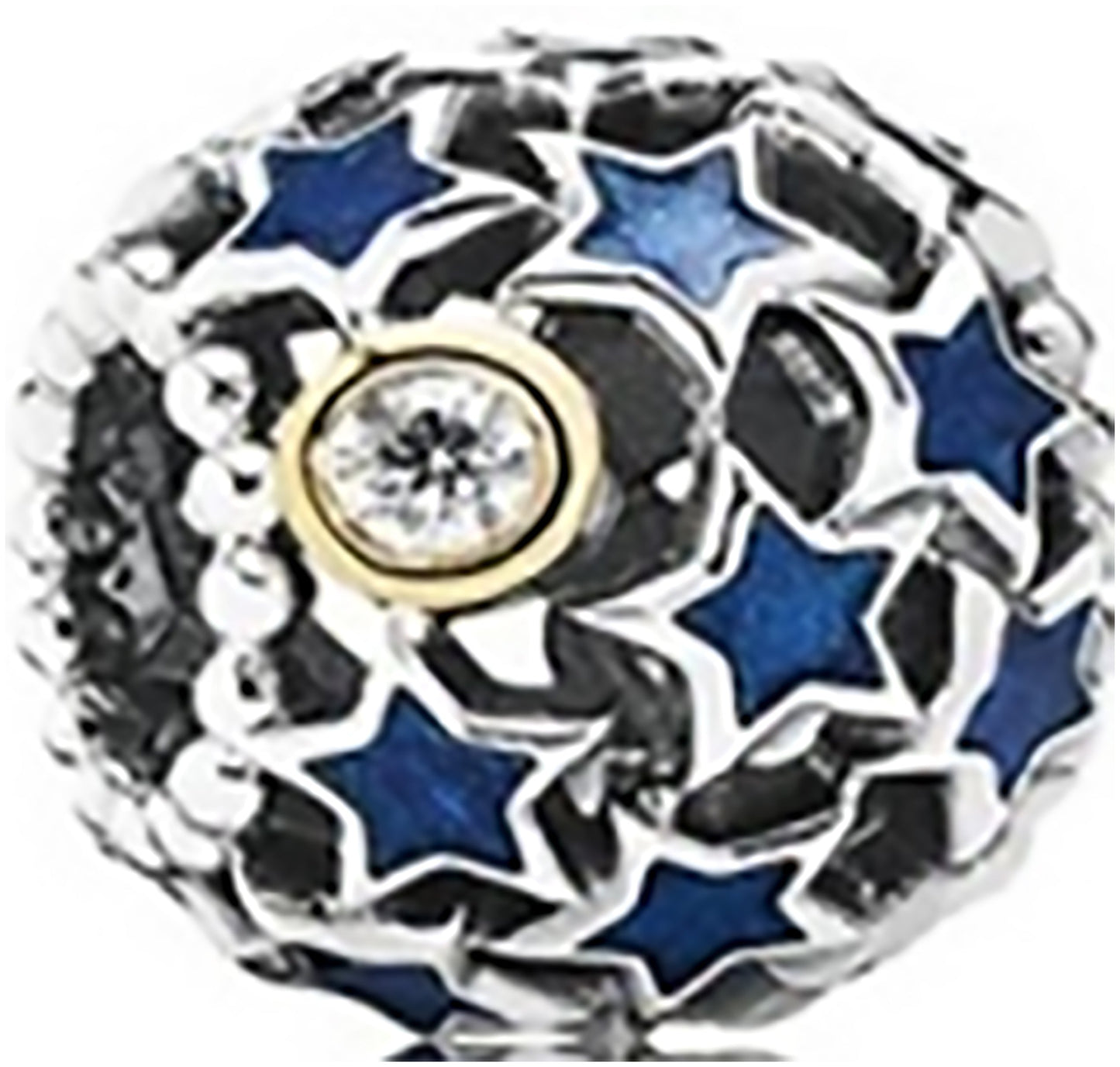 Onhand Best Seller Charm (G48): Silver Night Sky Blue Enamel Charm