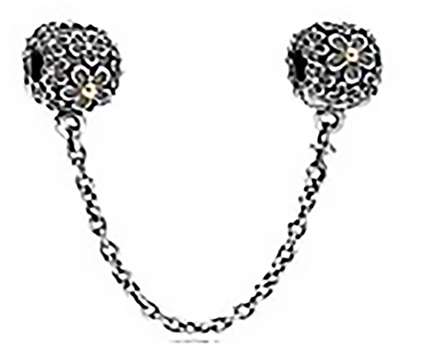 Onhand Best Seller Charm (G54): 925 Silver and 14k gold safety chain