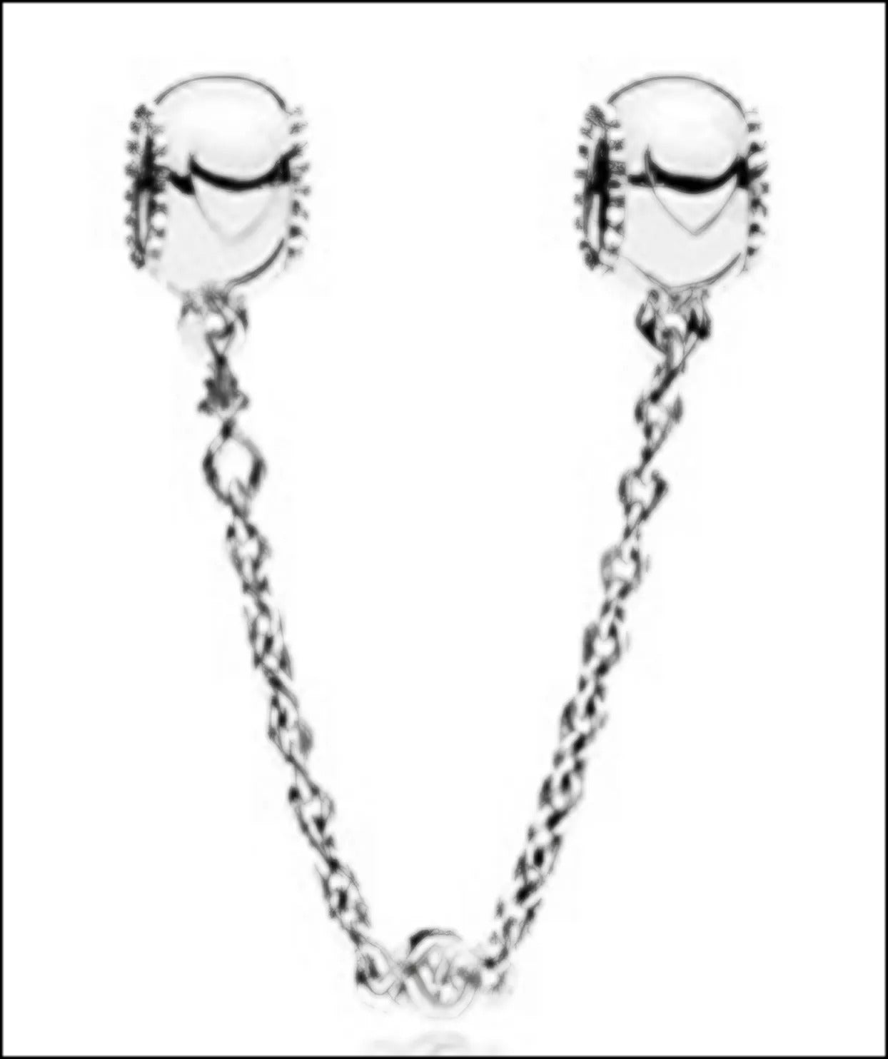 Onhand Best Seller Charm (s1266): Heart Safety Chain