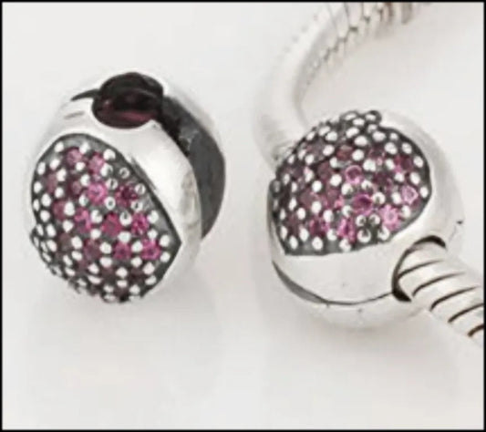 Onhand Best Seller Charm (s0259): Heart Pave Clip