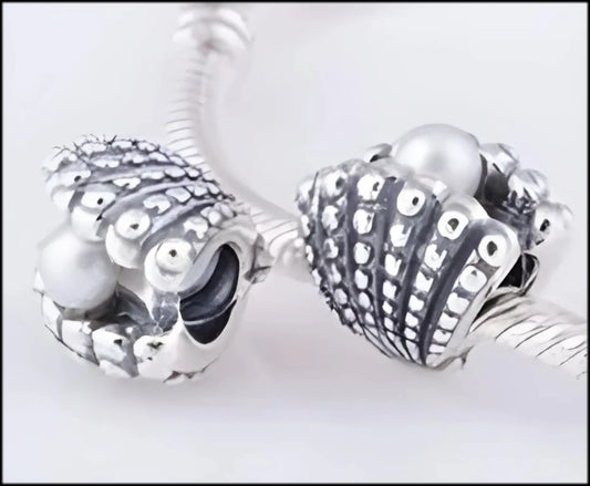 Onhand Best Seller Charm (s0394): Clam With Pearl