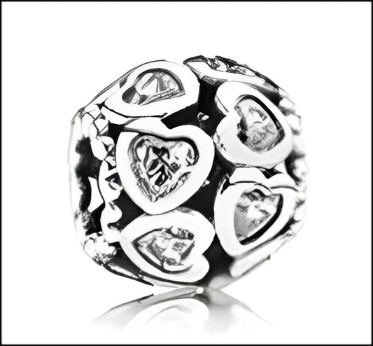 Onhand Best Seller Charm (s0646): Love All Arround Clear Cz Charm