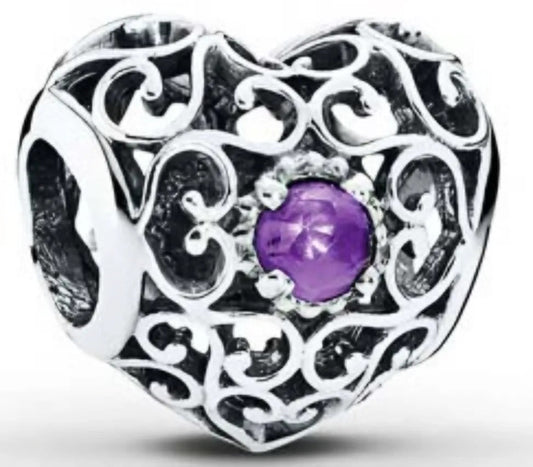 Onhand Best Seller Charm (s0862): Silver Februay Signature Charm