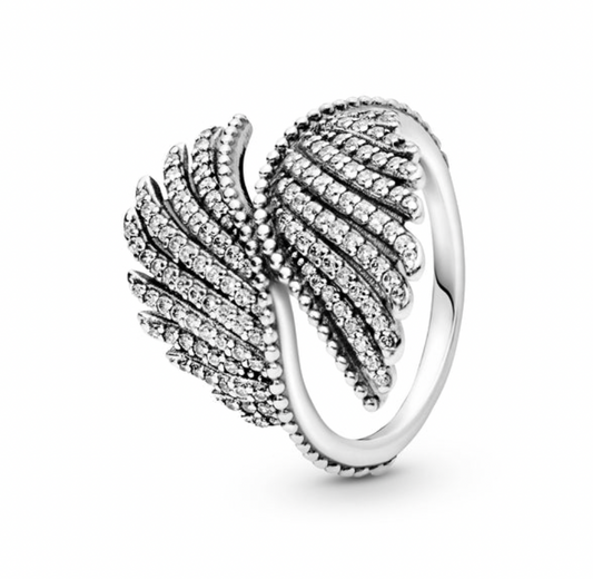 Onhand Best Seller Ring (R760-B): Phoenix feather ring in sterling silver Size 52mm Lucky Feng Shui