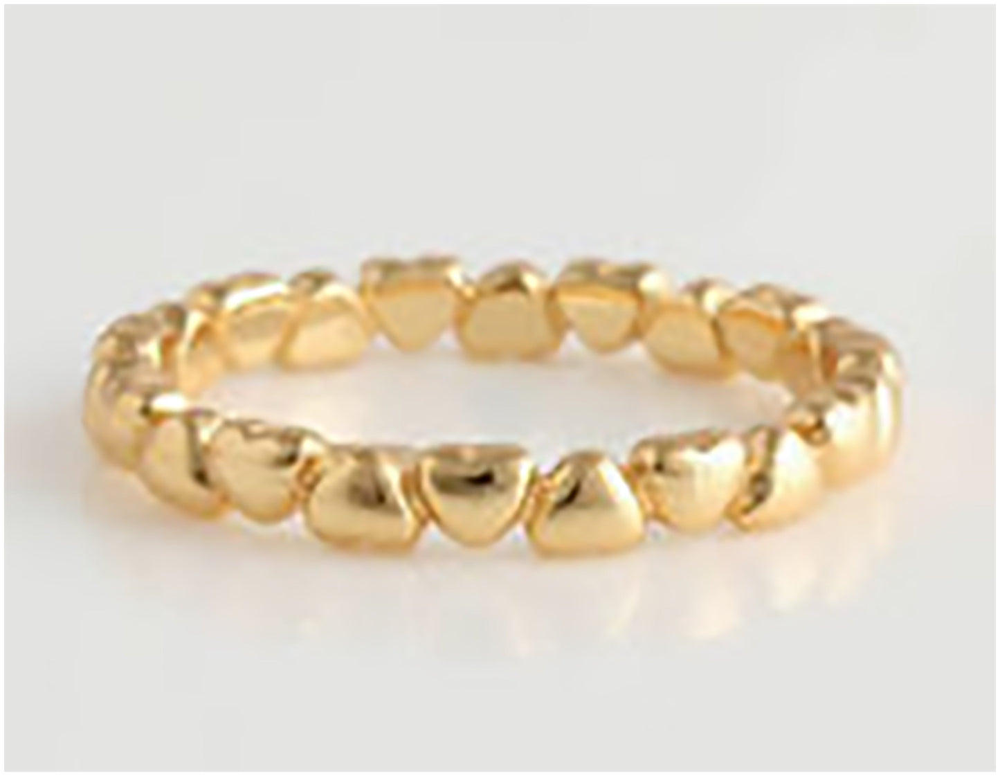 Onhand Best Seller (RIP002-6): Gold Plated Hearts Ring size 6