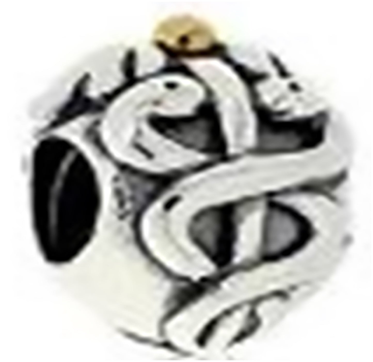 Onhand Best Seller Charm (G1-B-B): 14K Gold And Silver Life Saver Caduceus