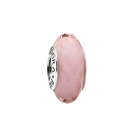 Onhand Best Seller Charm (m1016-B-B): Pink Faceted Murano