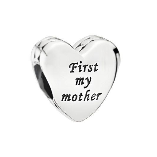Onhand Best Seller Charm (s1010-B-B): Silver Heart Charm First My Mother