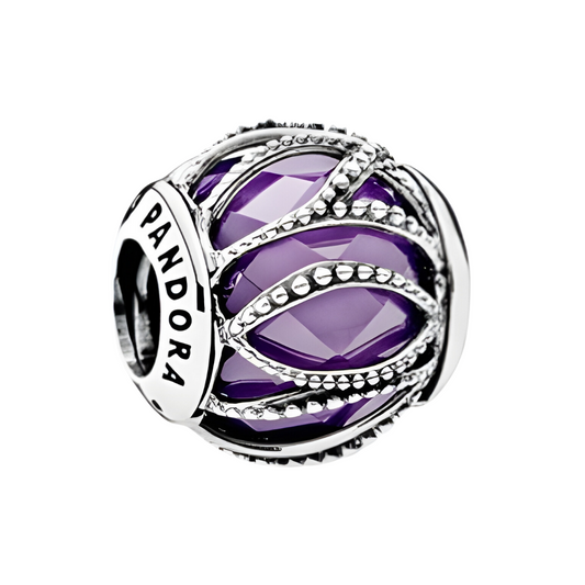 Onhand Best Seller Charm (s1033-B-B): Silver Intertwining Radiance, Purple & Clear Cz
murano