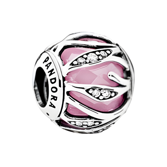 Onhand Best Seller Charm (s1035-B-B): Silver Nature'S Radiance, Pink & Clear Cz
murano