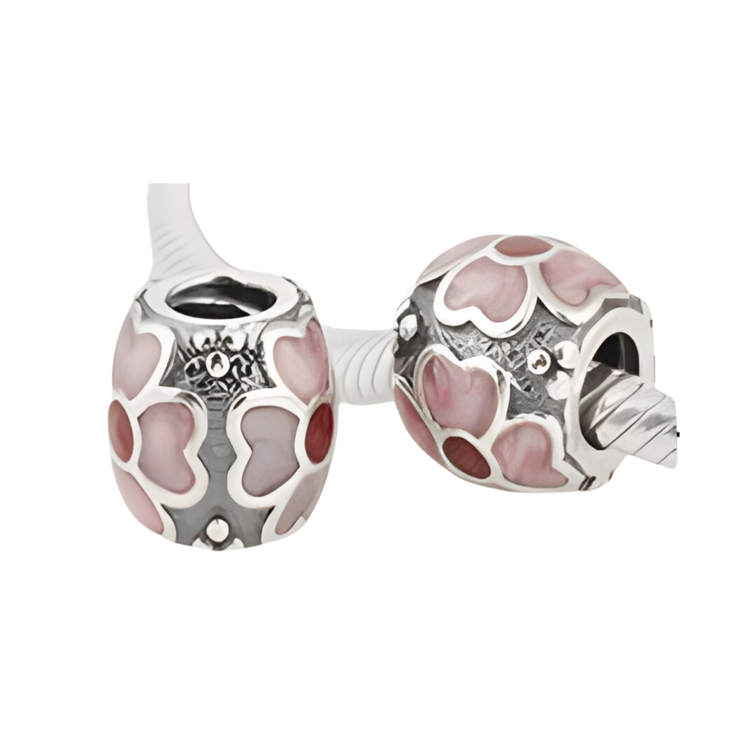 Onhand Best Seller Charm (s108-B-B): Primrose With Red Crystal flower