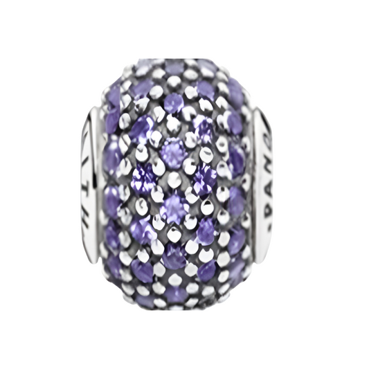 Onhand Best Seller Charm (s1148-B-B): Faith, Purple Cz For Essences Bracelet Only