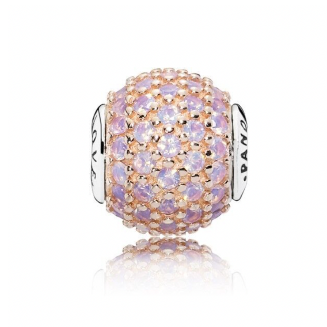 Onhand Best Seller Charm (s1151-B-B): 
Love, Rose Gold & Pink Crystal For Essences Bracelet Only