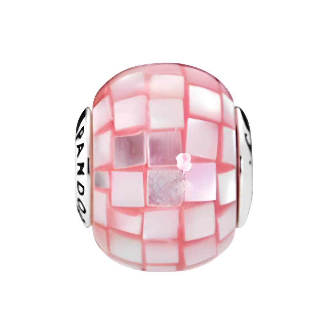 Onhand Best Seller Charm (s1155-B-B): Compassion, Pink Mother-Of-Pearl Mosaic For Essences Bracelet Only