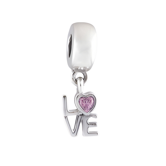 Onhand Best Seller Charm (s404-B-B): Love Word heart